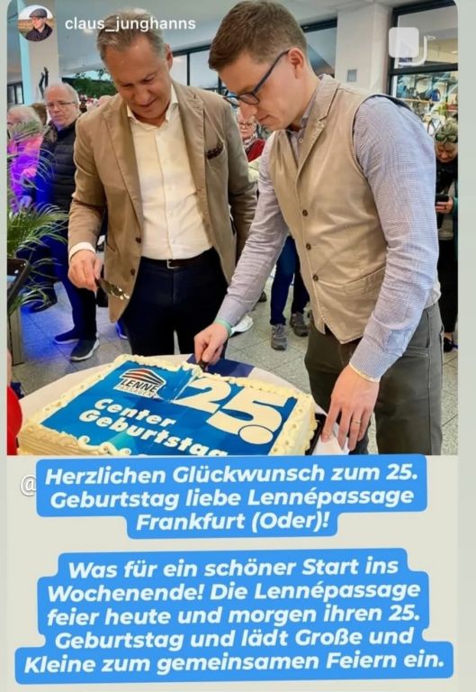 Max Lenne Presseschau zum 25. Geburtstag der Lenné Passagen | JEB Investment ...